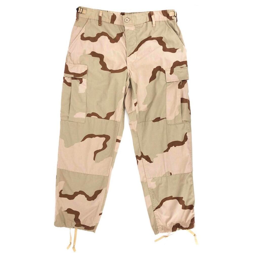 Y2K Military desert combat camouflage cargo pants 2000s vintage